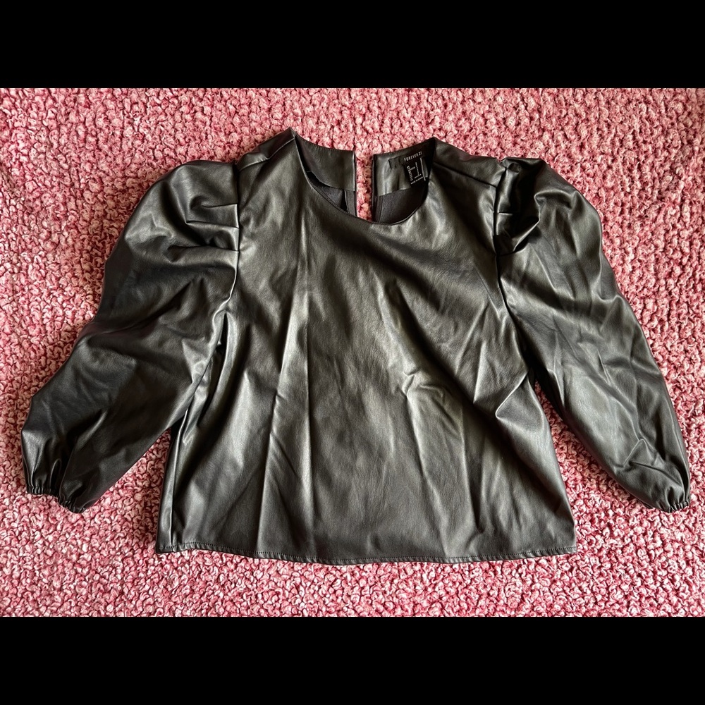 Forever 21 Leather Top